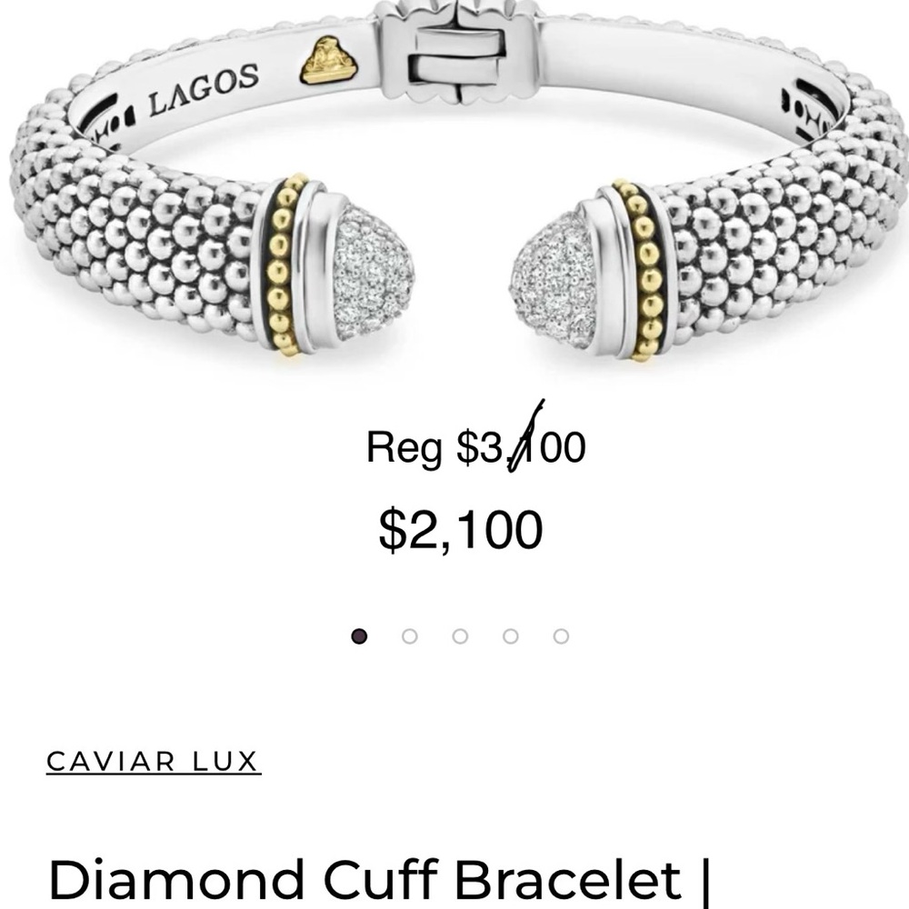 LAGOS Caviar Beaded Sterling Silver and 18K Gold Bracelet